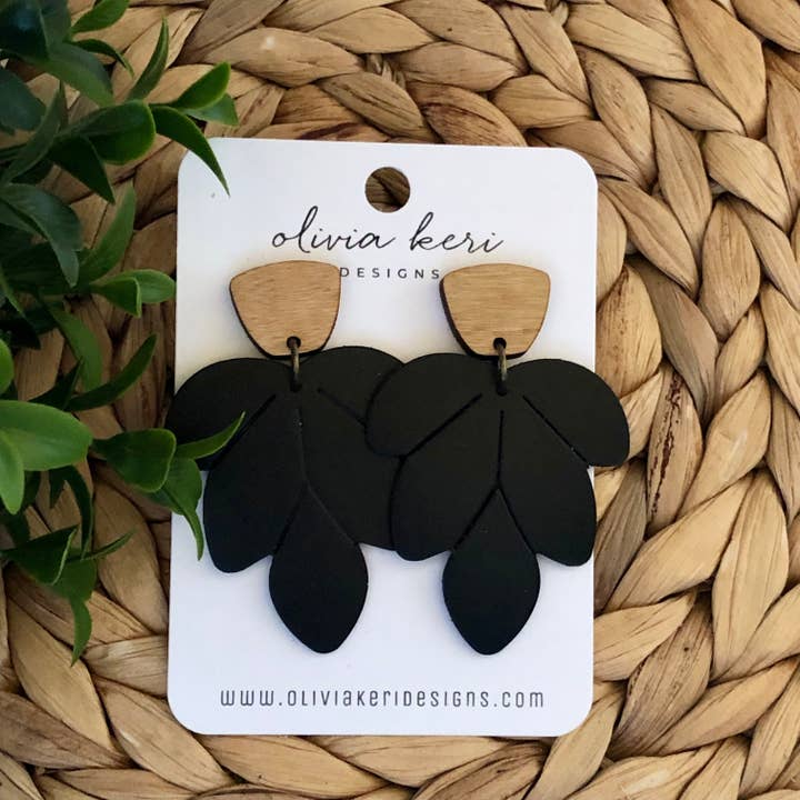 Flora - Black for wholesale by Olivia Keri Designs