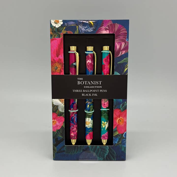 Conjunto de Oferta 3 Canetas Flores Azul Rosa Papelaria por atacado de The Great British Card Company (GBCC) Ltd