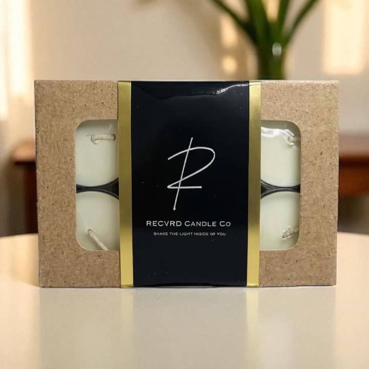 SCENTED SOY TEA LIGHTS for wholesale by RECVRD Candle Co.