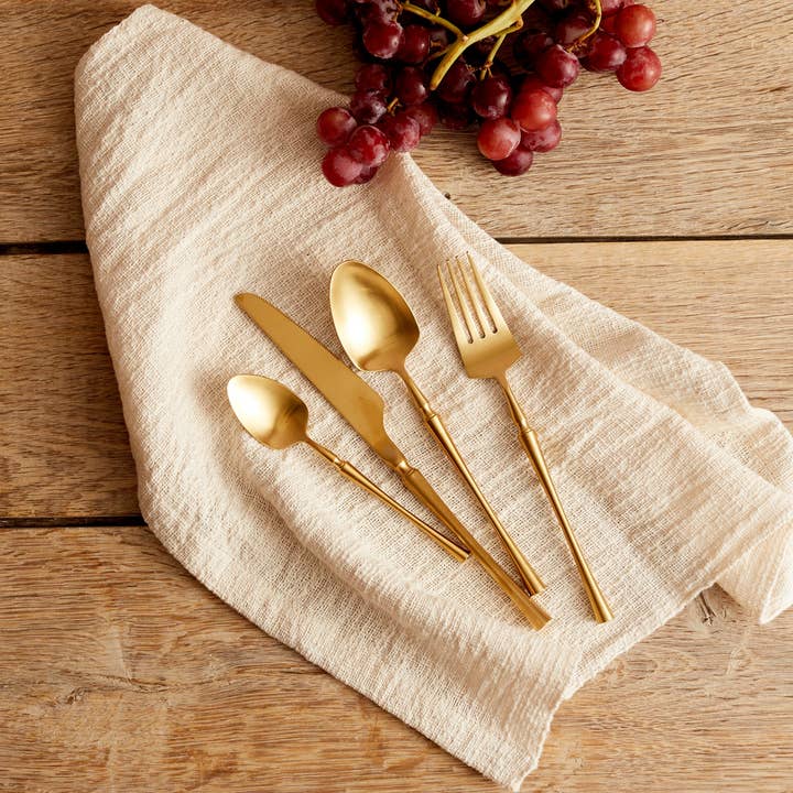 Paris Gold Stainless Steel Cutlery Sets x16/24 pieces and other Purchase Wholesale forks. Free Returns & Net 60 Terms on Faire trending on Faire.