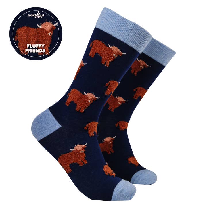 Socktopus - Wholesale Socks – Unisex - Fluffy Wee Hairy Coo Socks8