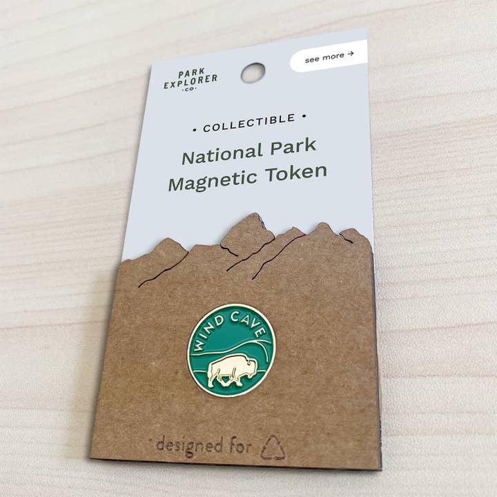 Wind Cave National Park Enamel Magnet for wholesale by Park Explorer Co.