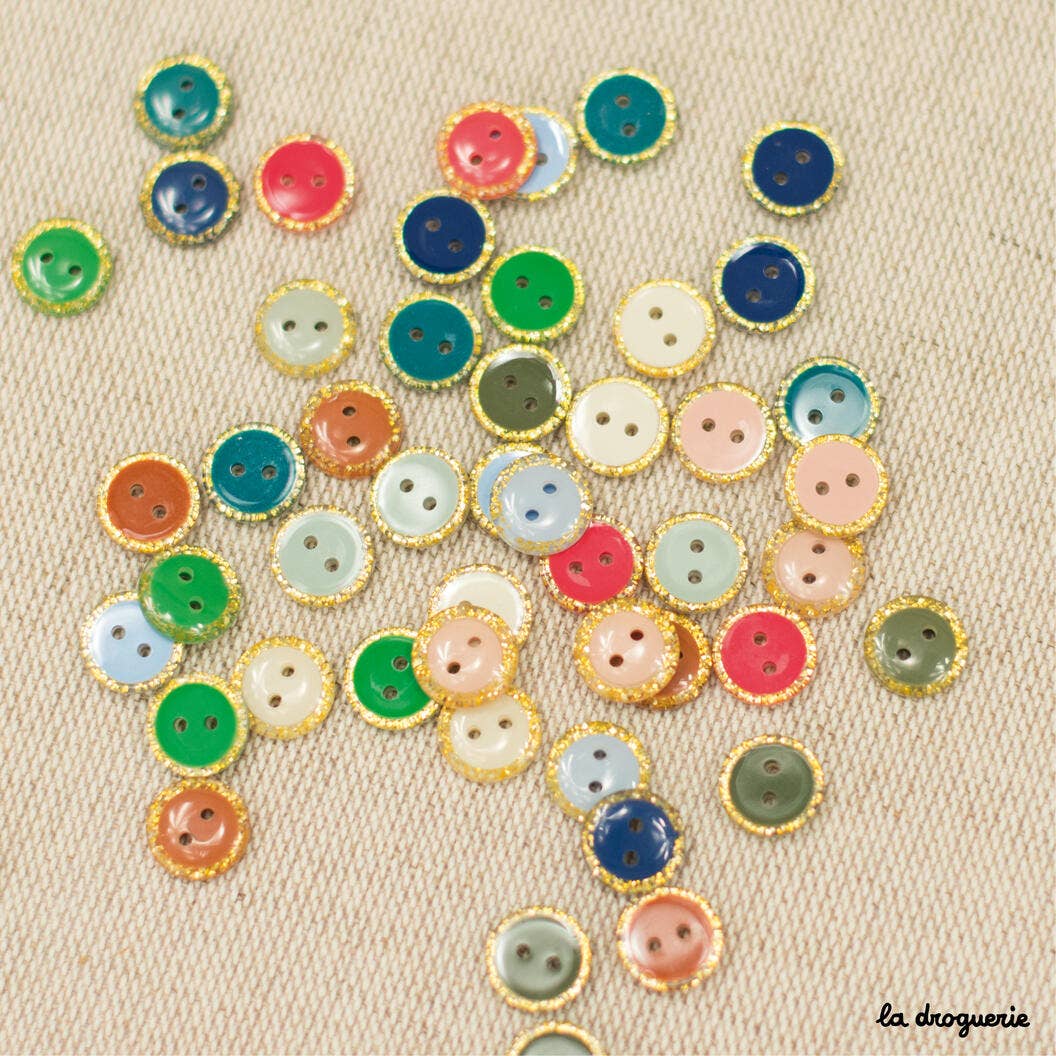 LA DROGUERIE - Wholesale Drukknoop/naaiknoop - 10 mm glitterende magische knoop - 10 mm knoop9