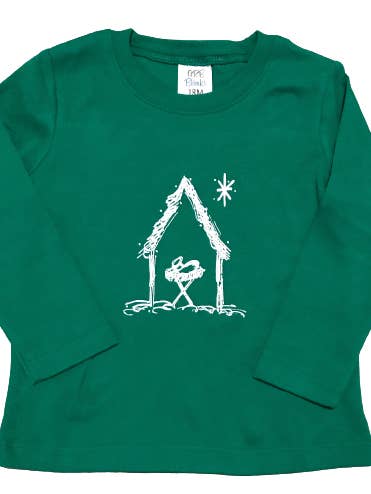 Chemise à manches longues Nativité Chemise de Noël Enfants pour la vente par Little Hoot Designs