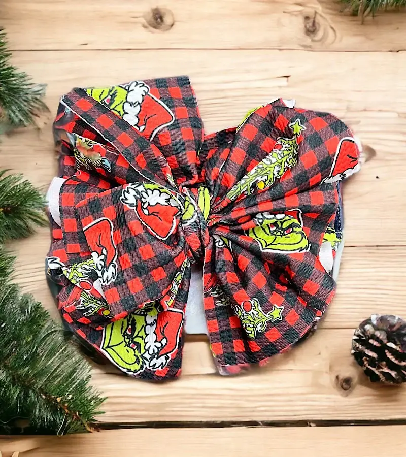 Kids Charm Online - Wholesale Fashion Headband - Kids - BIG TASSEL MR.GRINCHH PRINTED HEADBANDS. 3PCS/ $10.500
