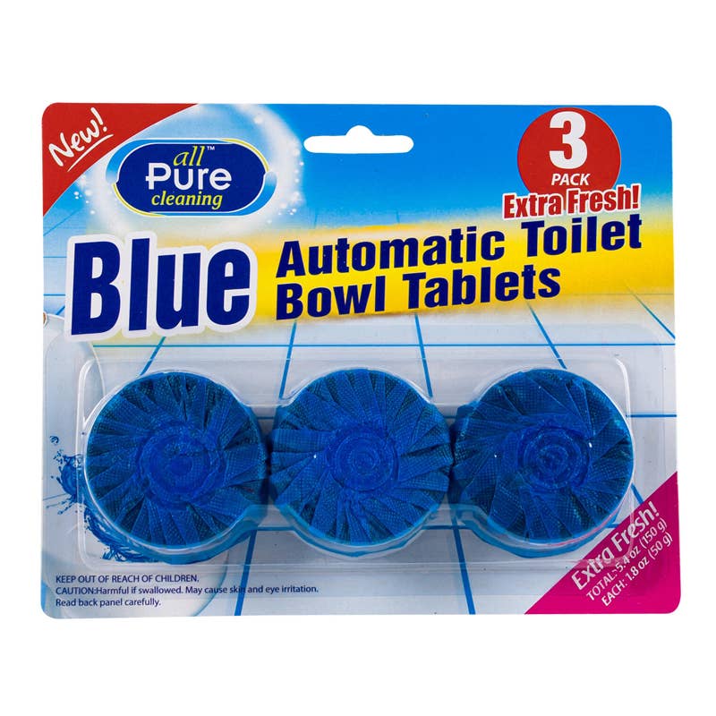 Deluxe Import Trading - Vendita all'ingrosso Detergenti per WC - Confezione da 3 compresse per la pulizia automatica del WC - 1,8 oz - Blu0