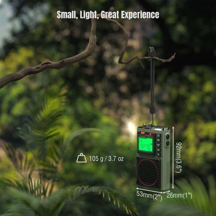 Radioddity - Wholesale Speakers - Raddy RF75A Shortwave Radio | Bluetooth 5.0 APP Control | FM AM VHF SW WB | Type-C Charging | SOS Flashlight6