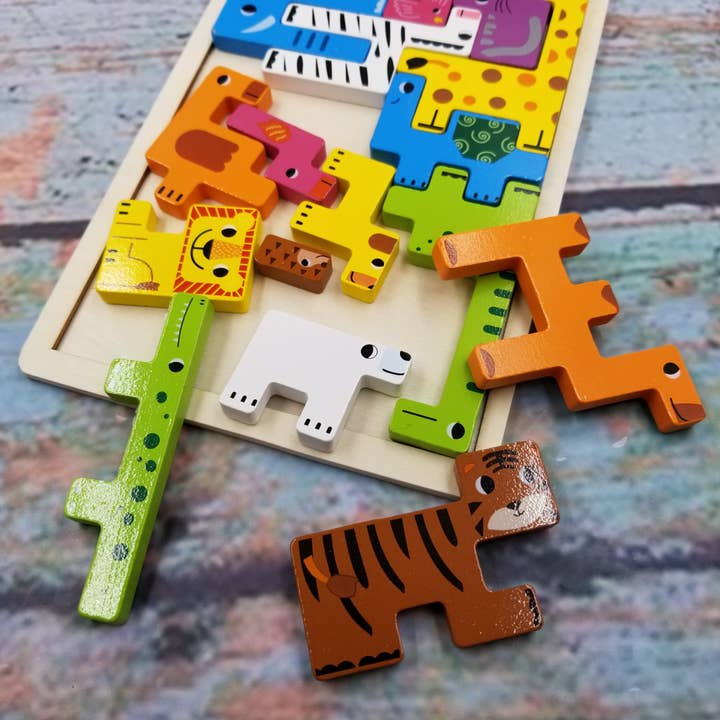 MIAS SHOP – wholesale Puzzle – Child – 3D Puzzle Tetris Wooden Tangram Math Toys Cube2