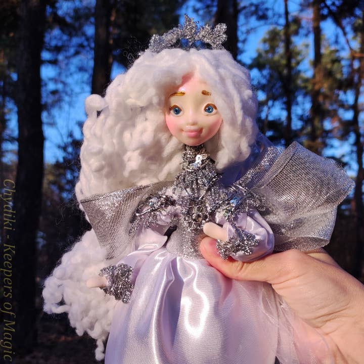 White Angel doll Tree Topper. Christmas Art doll. for wholesale by FairyArtDolls