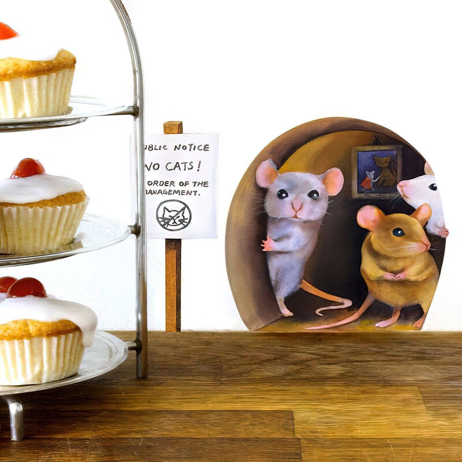 Wonderwallsboutique – wholesale Wall decal/stickers – 3D Cartoon Mouse Hole Wall Decals Removable Decor12