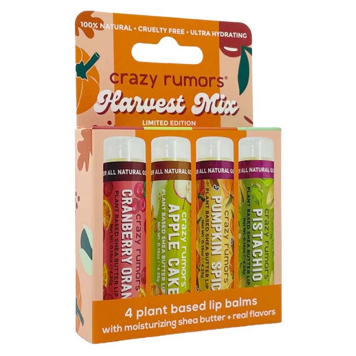 Crazy Rumors - Wholesale Lip Balm - Harvest Mix - 4 Pack Lip Balm Gift Box (Limited Edition)2