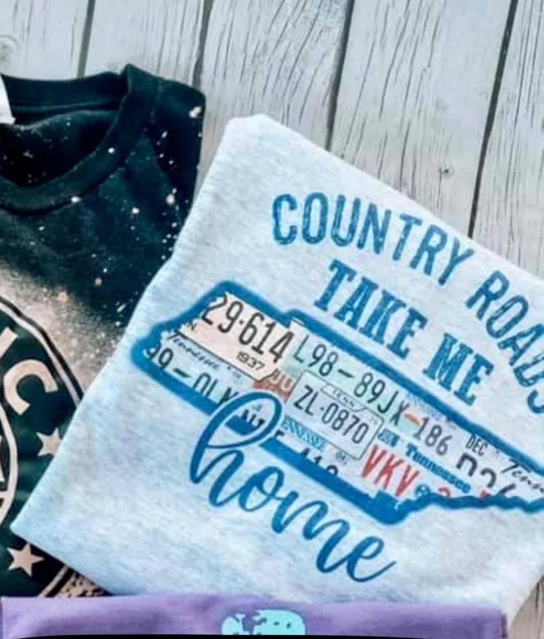 Simply Faith Boutique - Vente T-shirt sérigraphié – femme - Country Roads, Tennessee