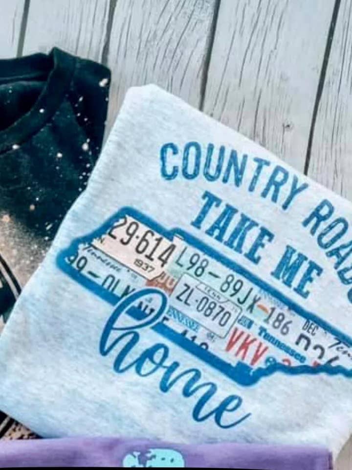 Simply Faith Boutique - Vente T-shirt sérigraphié – femme - Country Roads, Tennessee0