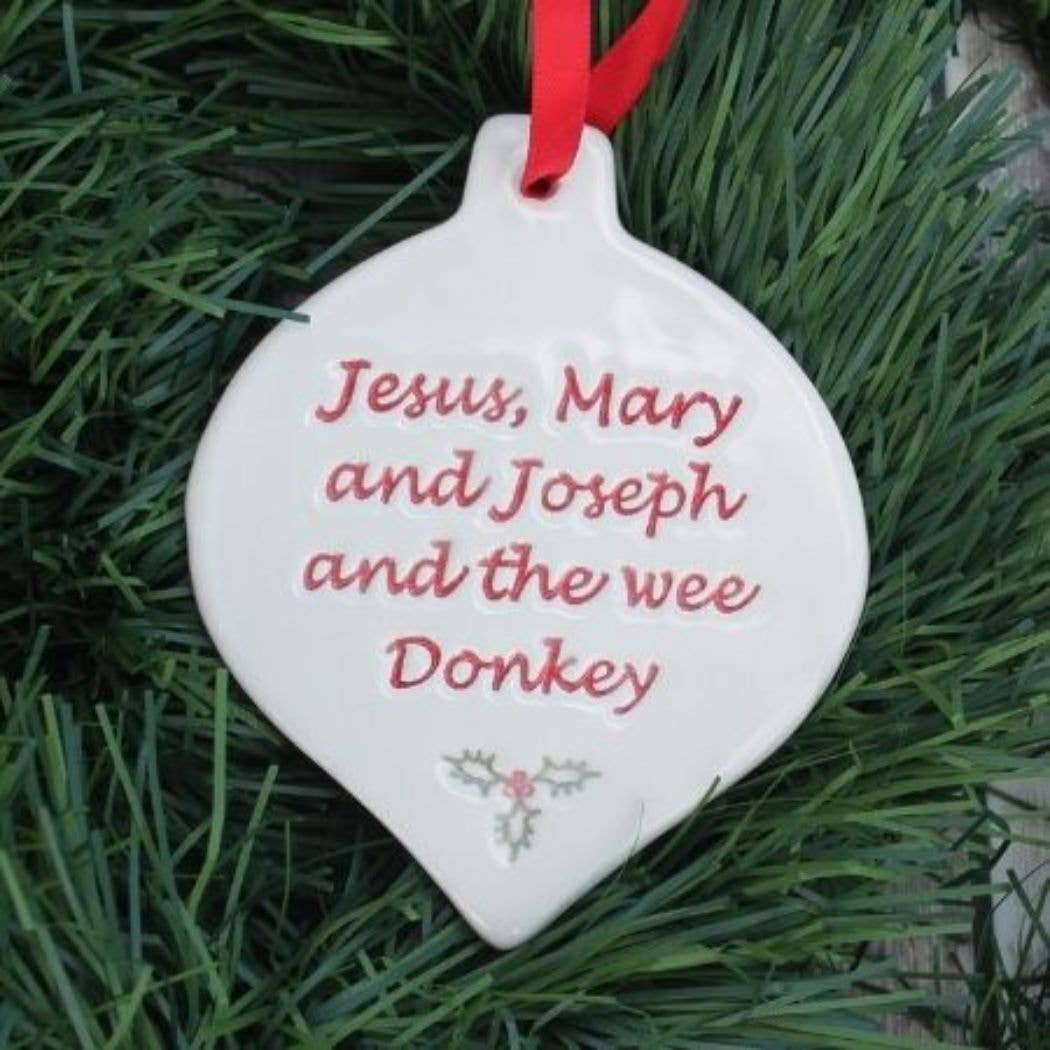 Broadlands Pottery - Wholesale Christmas Decoration - Christmas - Jesus, Mary & Joseph - Handmade ceramic bauble  3