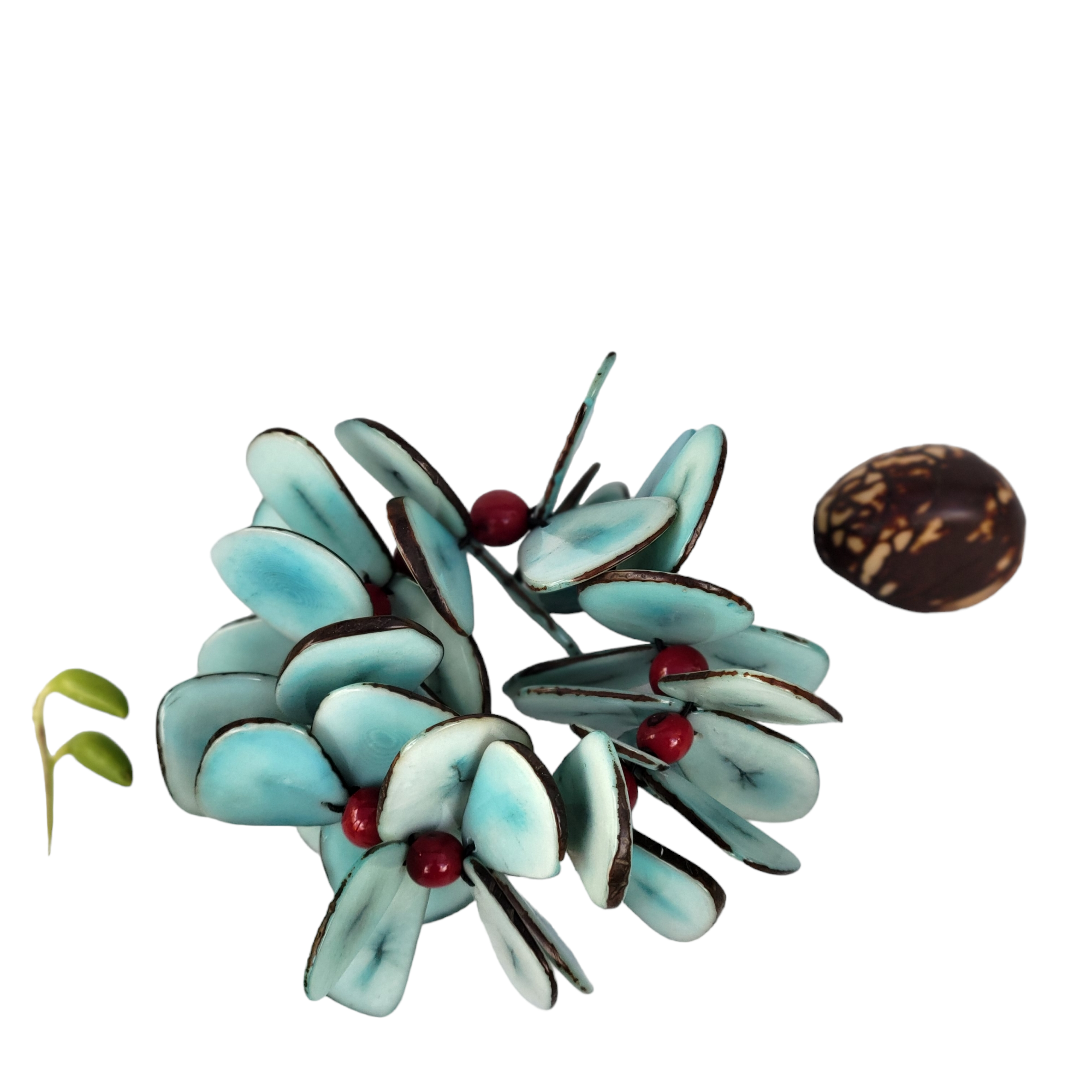 Organic jewelry by Allie – Großhandel Perlenarmband – Oahu Lei-Stil Tagua-Armband Insel-Strand-Schmuck0