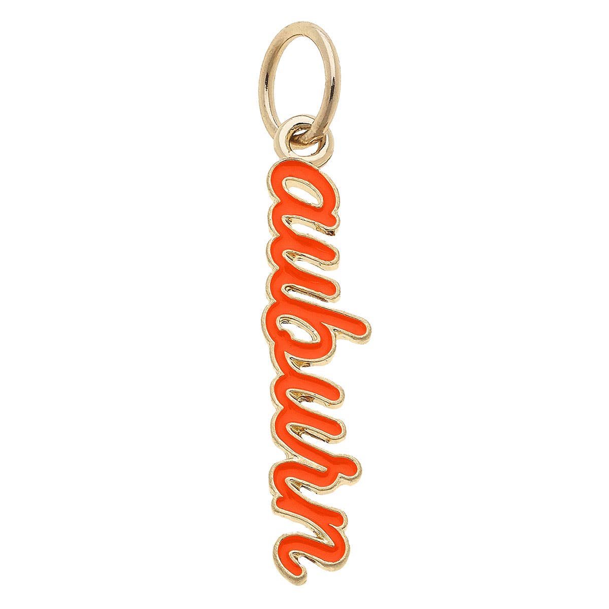 Canvas Style - Wholesale Individual Charm/Pendant - Auburn Tigers Enamel Script Charm0