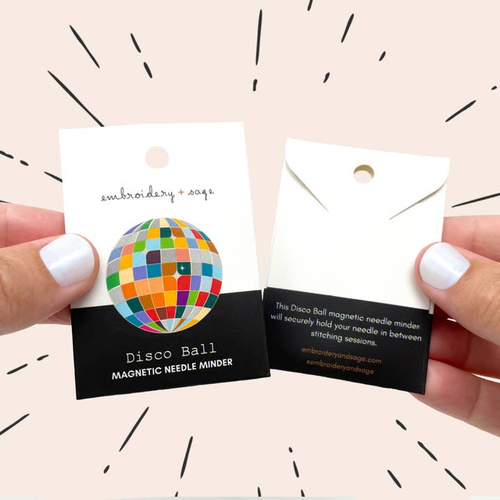 Embroidery and Sage ā wholesale Embroidery/cross-stitch supplies ā Disco Ball - Magnetic Needle Minder1