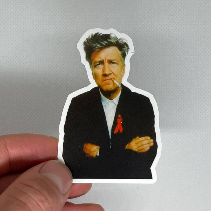 Literary by Ava - Wholesale Sticker - David Lynch Cig Mouth Kiss-Cut Sticker Waterproof1