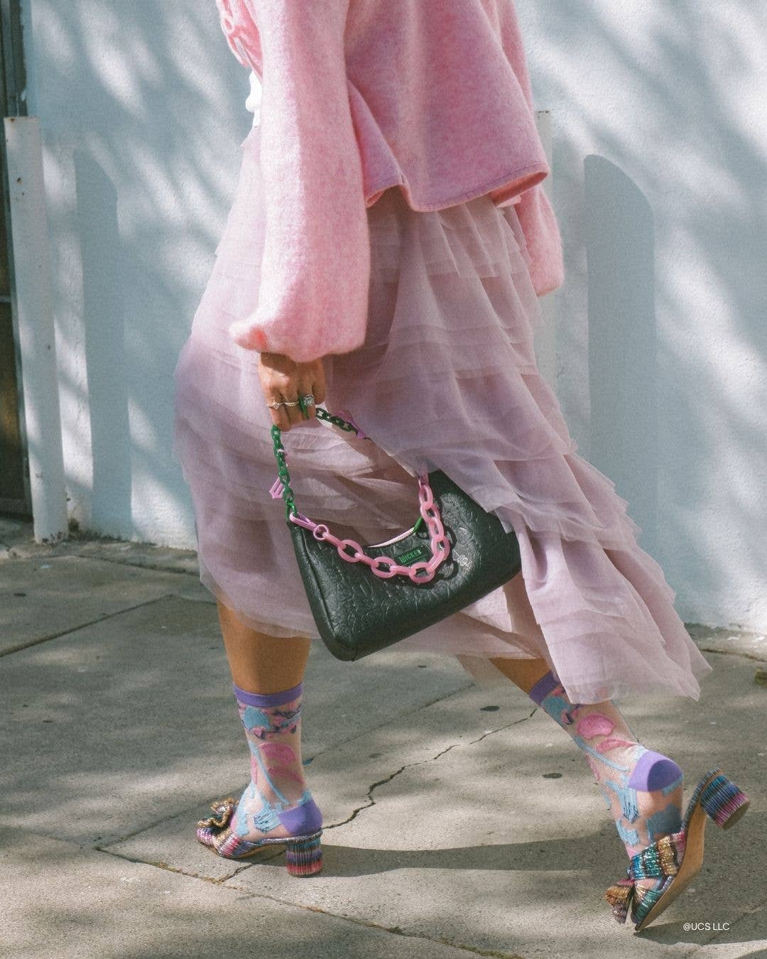 Sock Candy – Engroshandel Strømper - Dame – Wicked Gør dig klar med Glinda Shimmer Sheer Crew Sok4