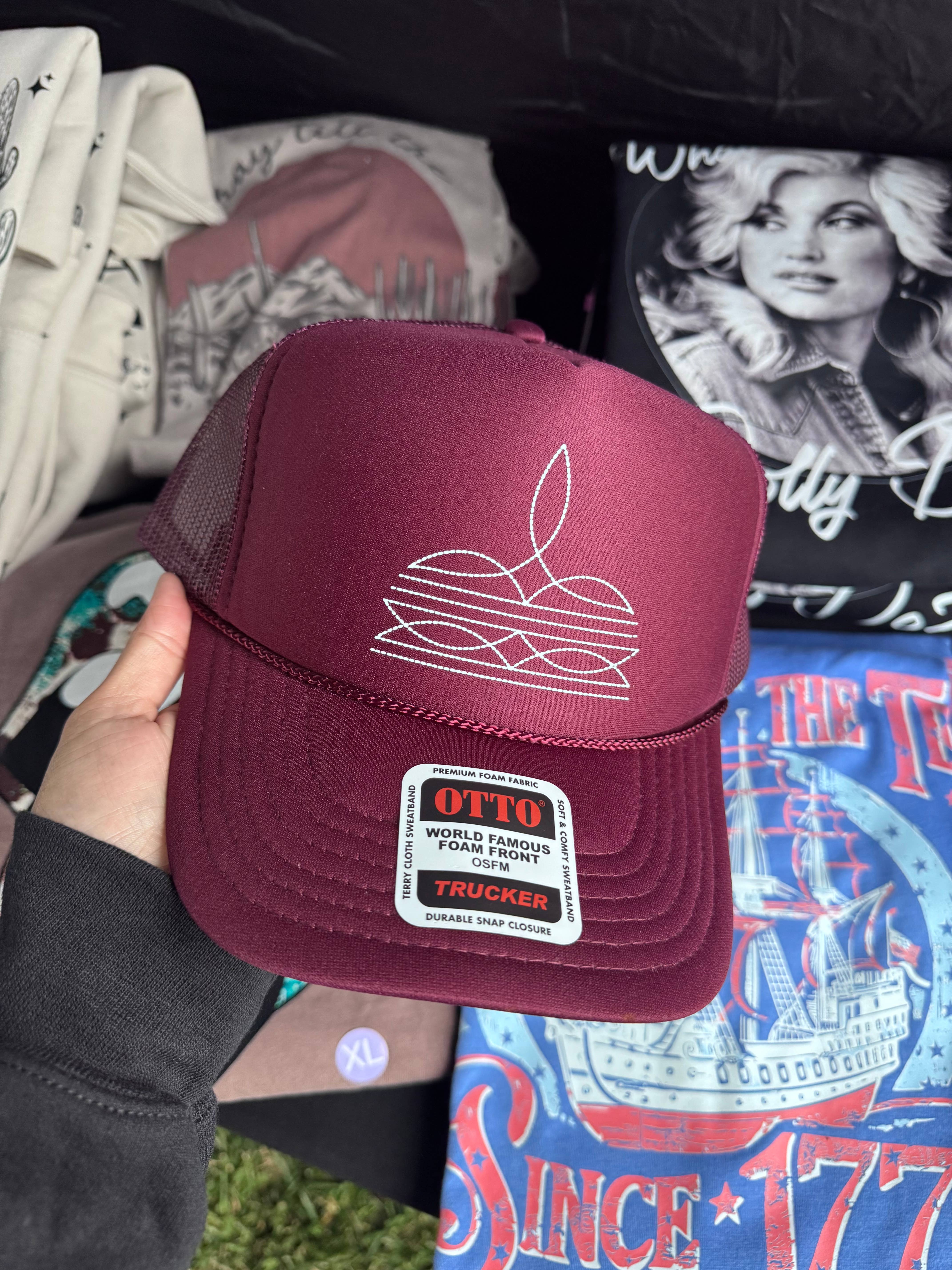 The Wild and Western - Wholesale Trucker Hat - Unisex - Boot Stitch Trucker Hat0