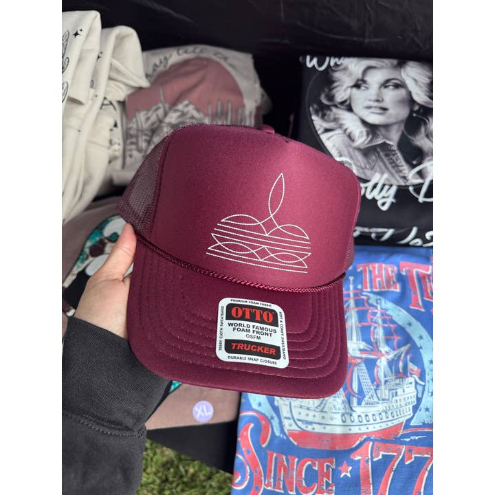 The Wild and Western - Wholesale Trucker Hat - Unisex - Boot Stitch Trucker Hat