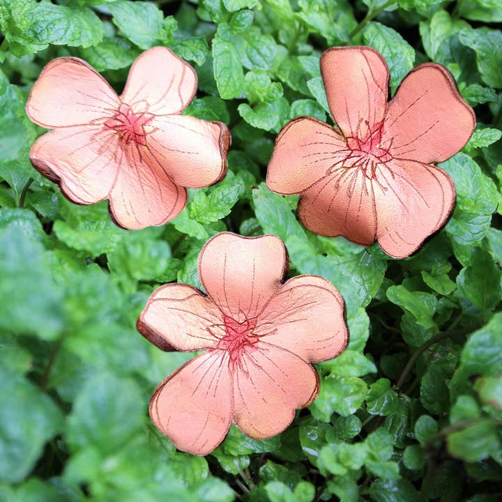 Wyrd & Witchy Art - Wholesale Brooch - Cherry Blossom Leather Pin2