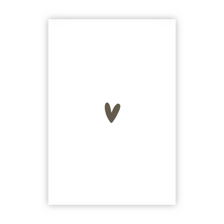 Dubbele wenskaart | Blanco hartje voor wholesale door Wensjegeluk