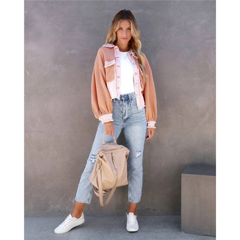 Mirazshoes WholeSale - Venta al por mayor Chaqueta - Mujer - Chaqueta de patchwork de moda para mujer5