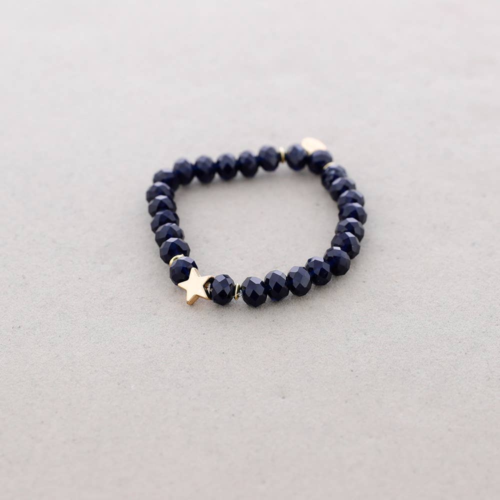 Sonata – Großhandel Perlenarmband – Elastisches Armband mit facettierten Kristallperlen und Stern7