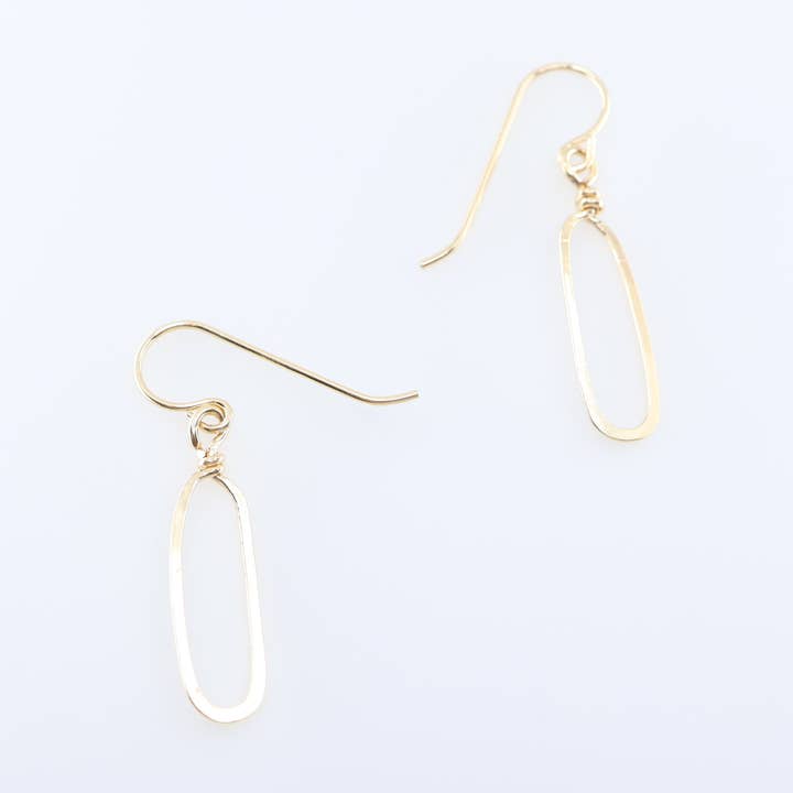 Forged Paperclip Link Earrings for wholesale by J. Mills Studio