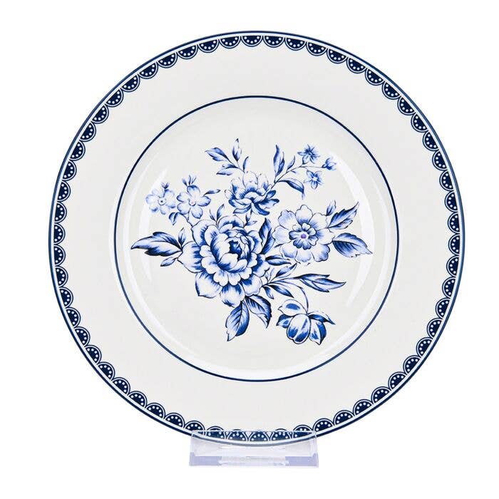 STP - Wholesale Dinner Plate - Vintage Indigo Porcelain Dessert Plate Set of 4, 7.5"3