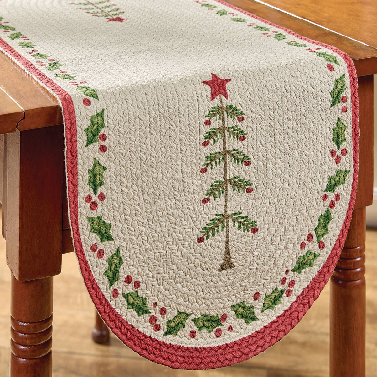 Park Designs - Wholesale Table Runner - Feather Tree Print Braid Runner 36"L0