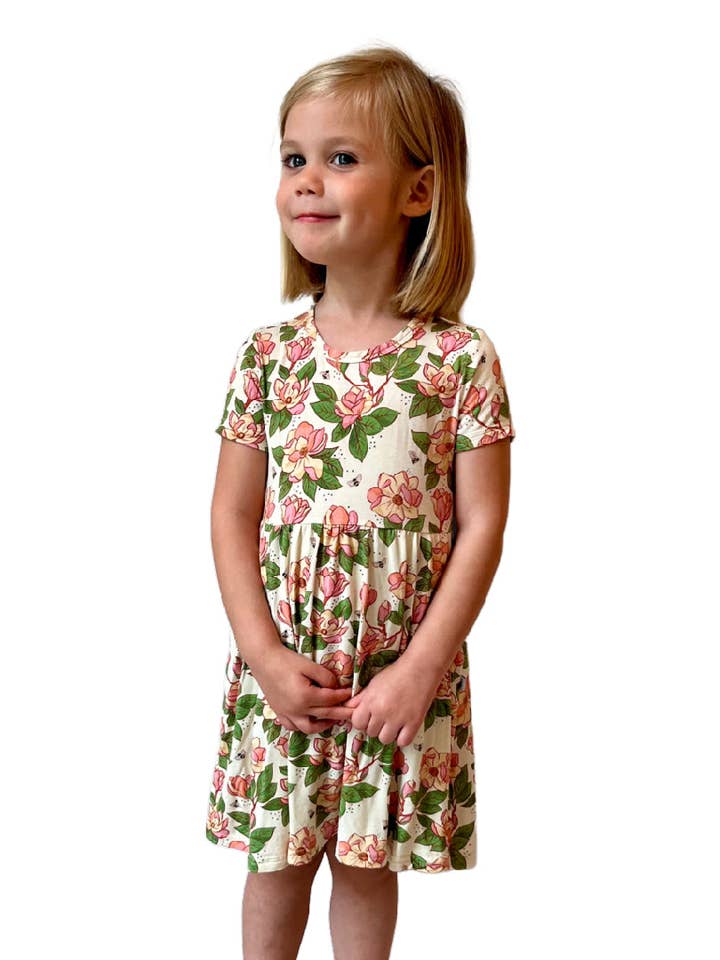 Goosies - Wholesale Dress - Kids - Magnolias - Short Sleeve Pocket Dress