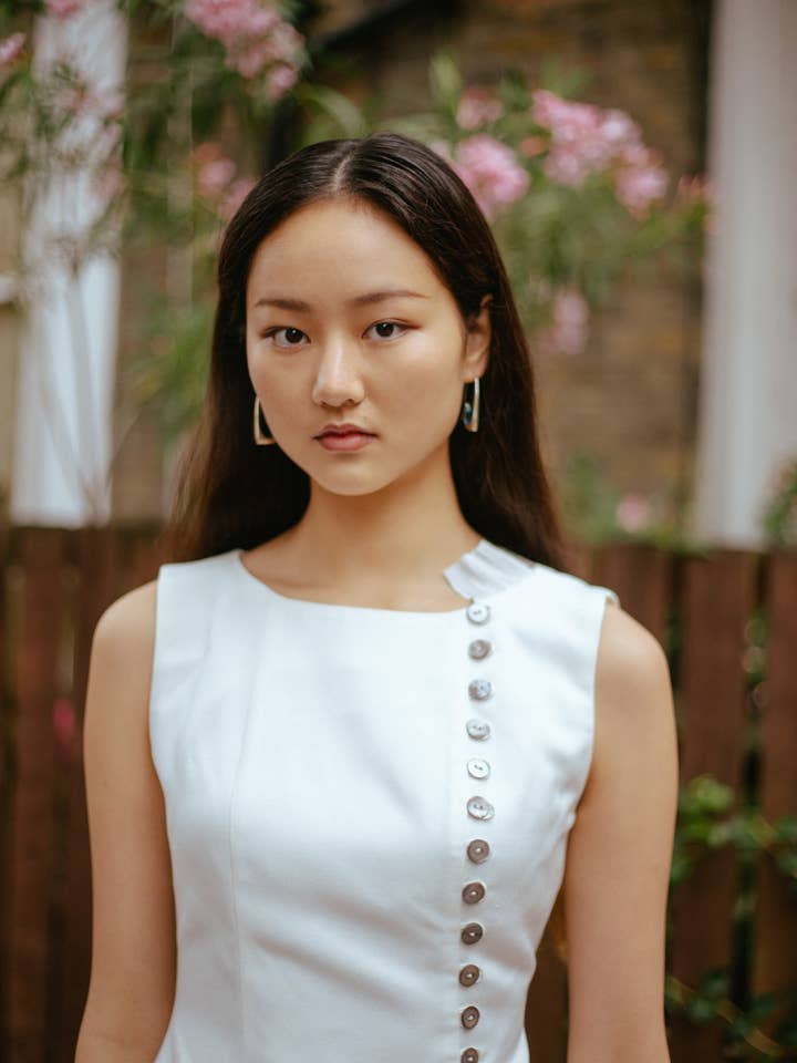 Faux Buttoned Vest Top for wholesale by Ruaa Elmansuri