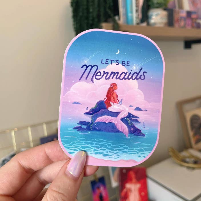 Brittany Keller Art - Wholesale Sticker - Let's Be Mermaids Sticker