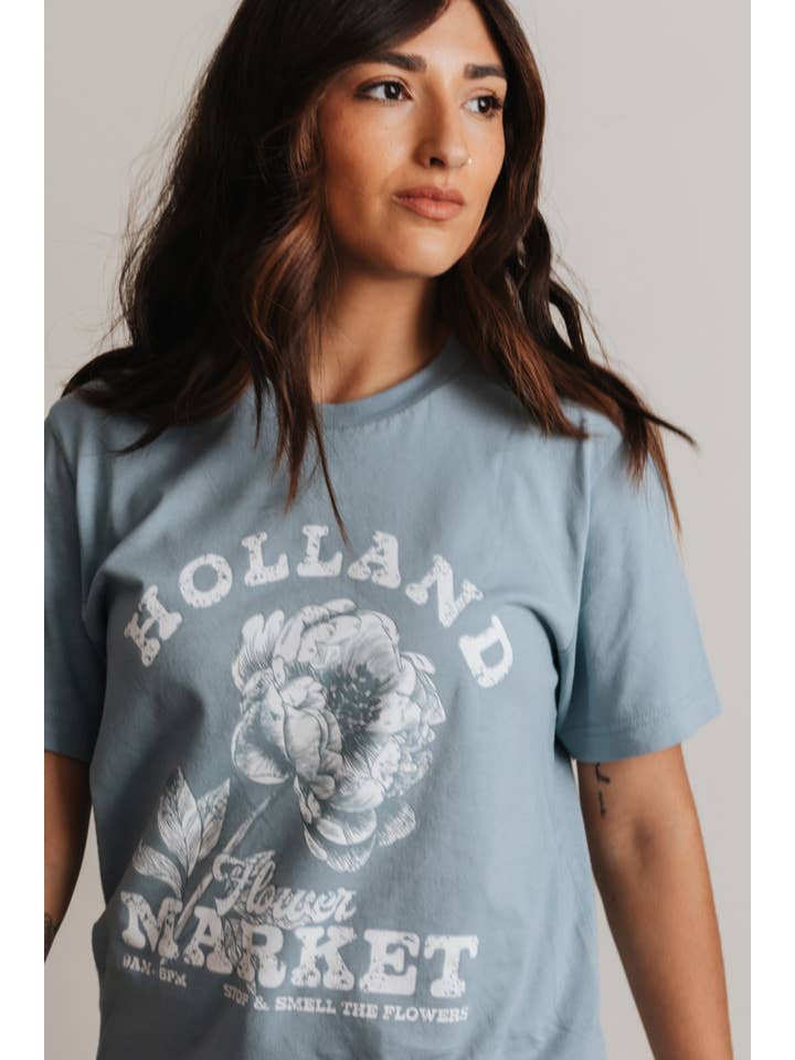 Crowned Free - Wholesale Screen Printed T-Shirt - Women's - Holland Flower Market Tee6