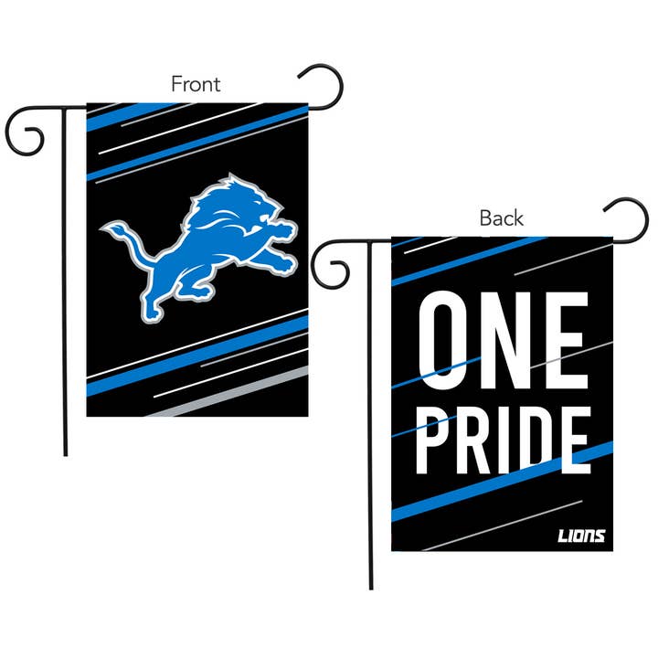 Detroit Lions Slogan Double-Sided NFL Garden Flag for wholesale by Briarwood Lane