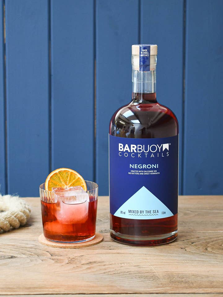 Negroni Ready-Made Cocktail Mix, 18% ABV 1L for wholesale by Bar Buoy Cocktails