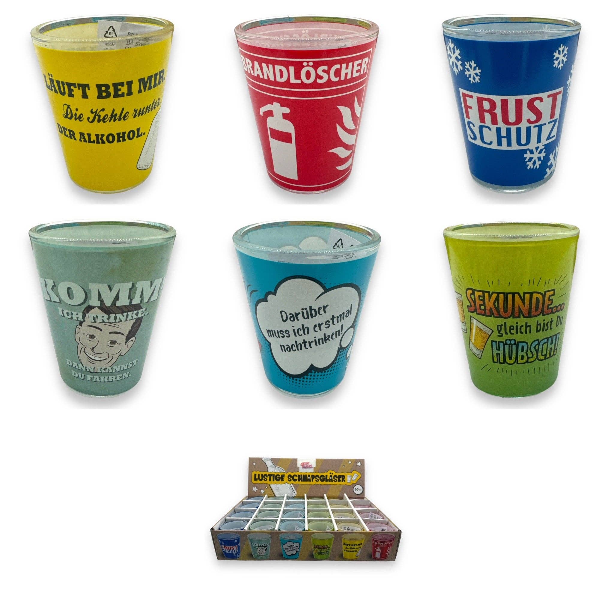 Kinky Pleasure - Vente Verre à shooter - Kinky Pleasure - B116 - Verres à shot avec textes en allemand - 6 modèles0