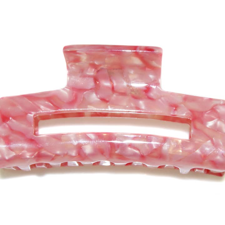Rechthoekige klauw van acetaat - HHC412 PINK voor wholesale door Hepburn & Co.