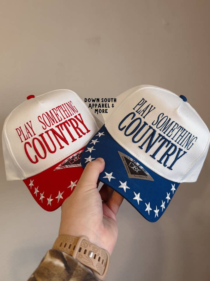Play Something Country Trucker Hat for wholesale by Down South Apparel and More