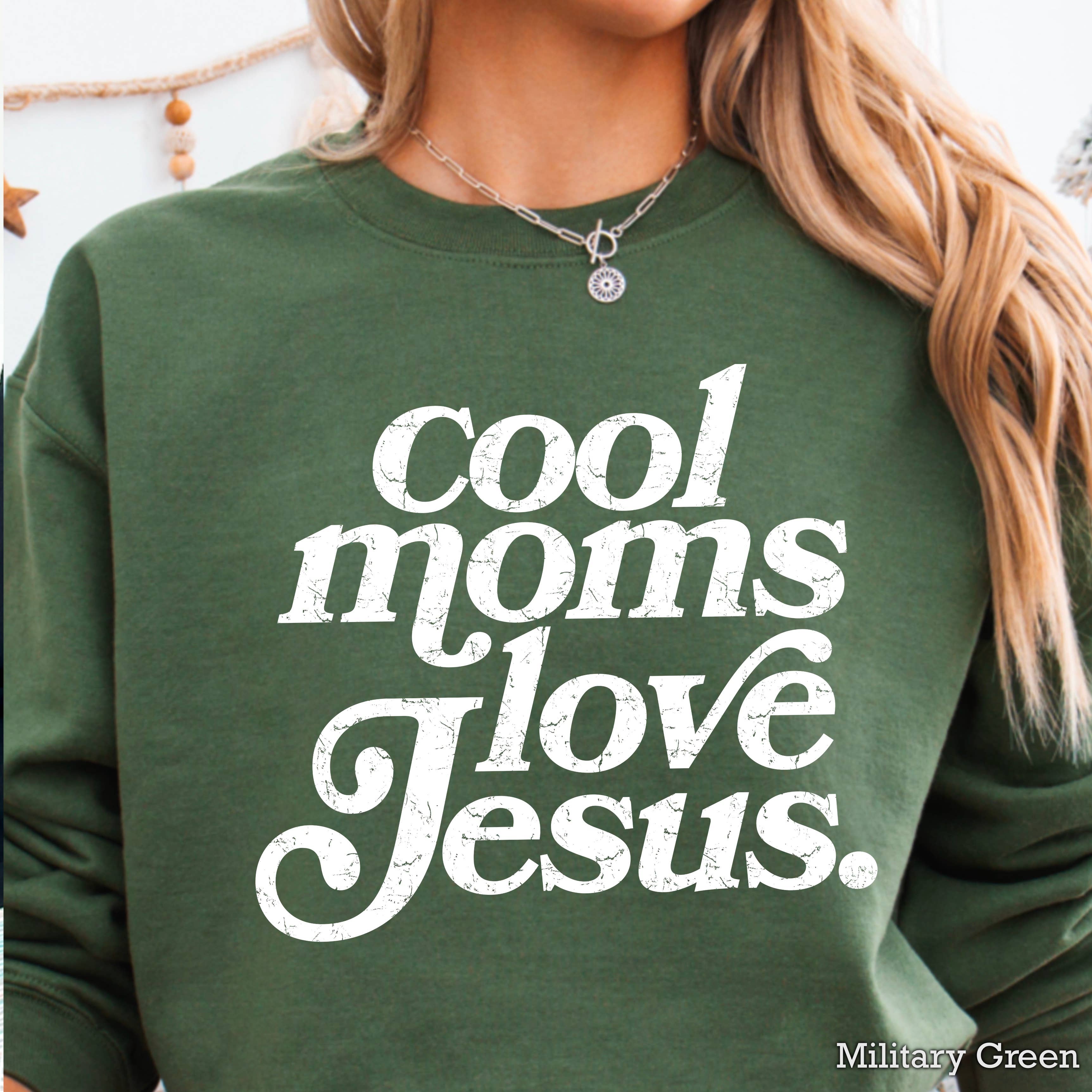 Shoppe SHC - Wholesale Graphic Sweatshirt - Women's - Cool Moms Love Jesus Christian Graphic Sweatshirt 11
