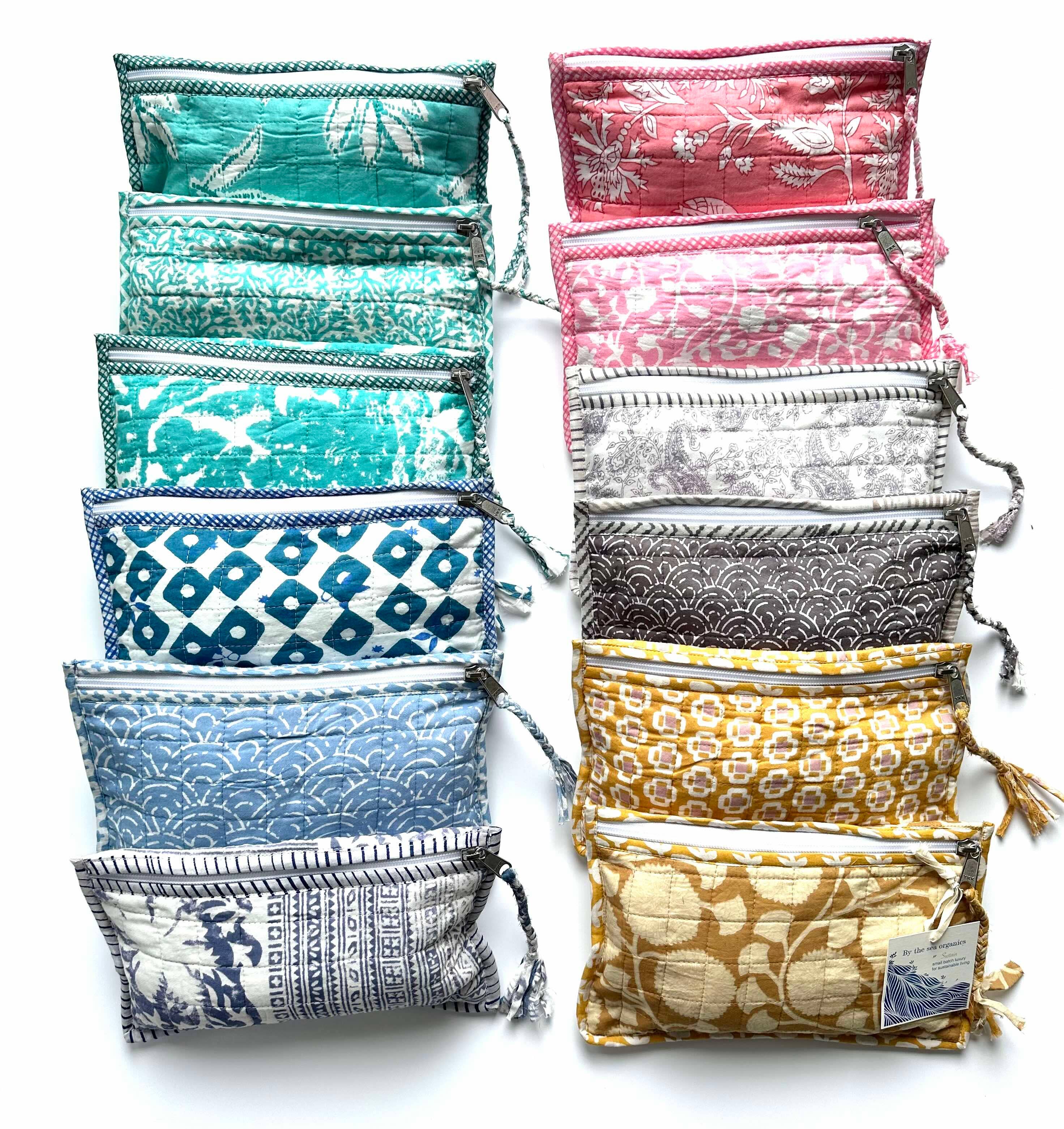 Rainbow collectie Beauty pouch van 100% biologisch katoen - zero waste hergebruikte stof voor groothandel op Faire2