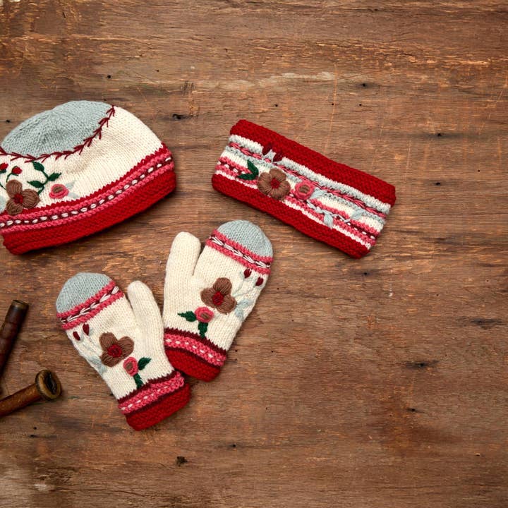 By Many Hands - Wholesale Fashion Headband - Women's - Color Block Hygge Holiday Knit Headband3