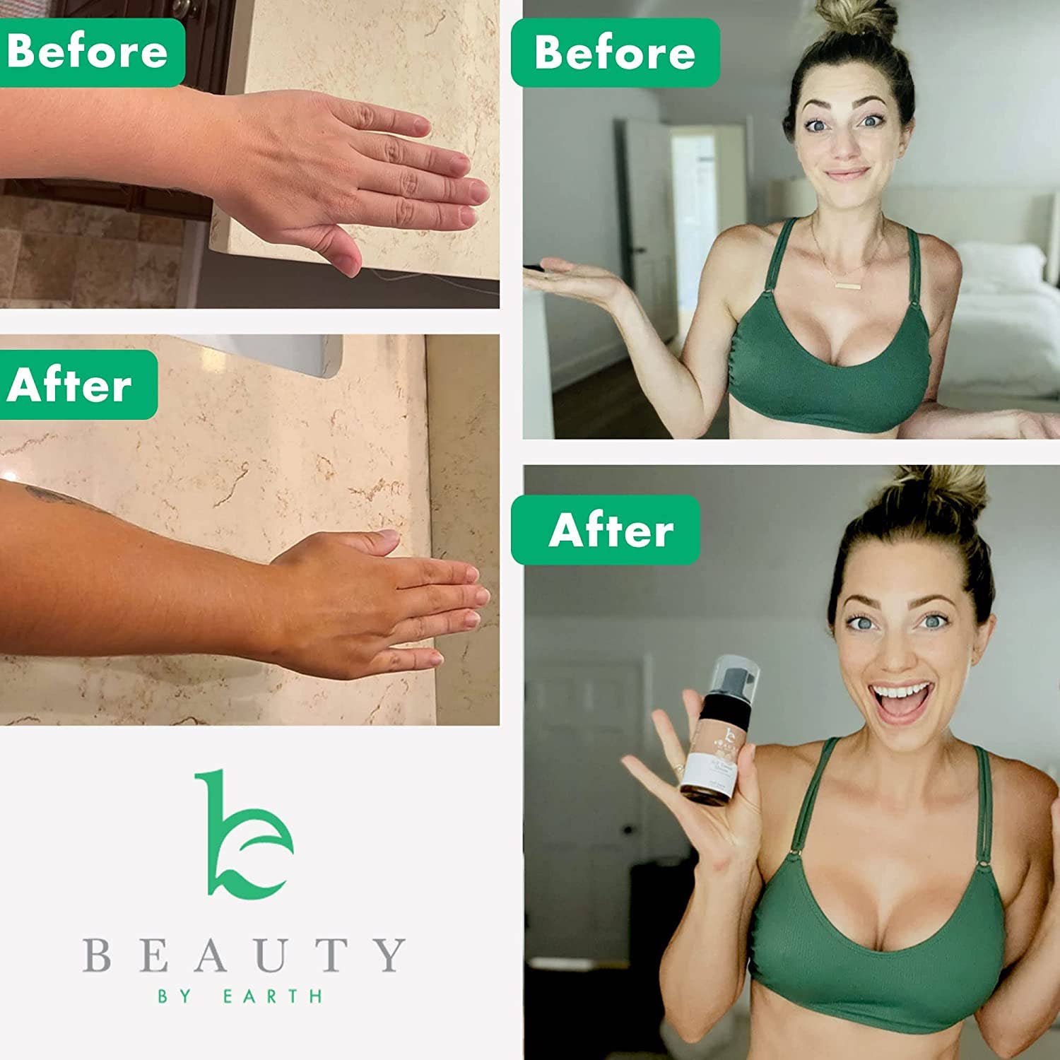 Beauty By Earth - Wholesale Self-Tanner - Self Tanner Body Tanning Mousse (3 Shades, 2 Sizes)6