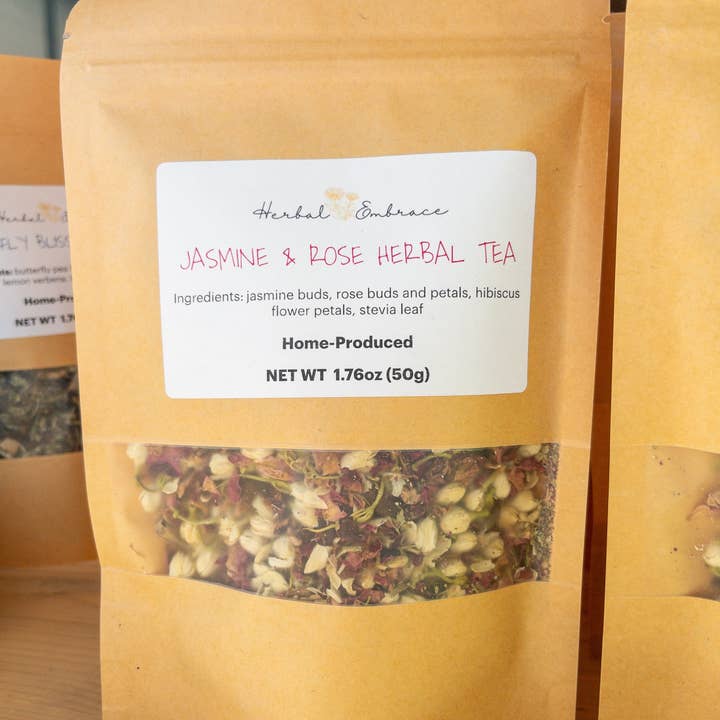 Herbal Embrace - Wholesale Loose Tea - Jasmine & Rose Herbal Loose-Leaf Tea Blend1