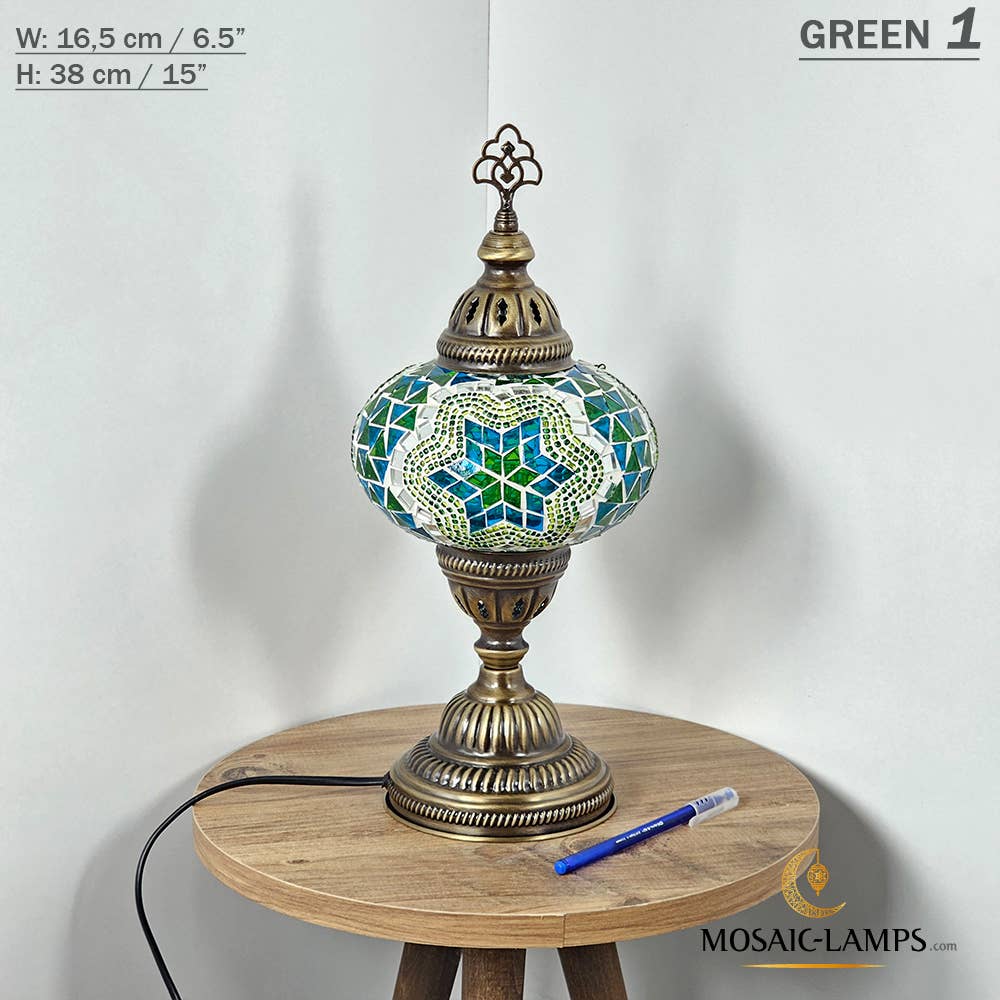 Mosaic Lamps - Vendita all'ingrosso Lampada da scrivania/d'accento - Lampada da tavolo grande a globo con mosaico turco, Marrakec, oltre 10 colori23
