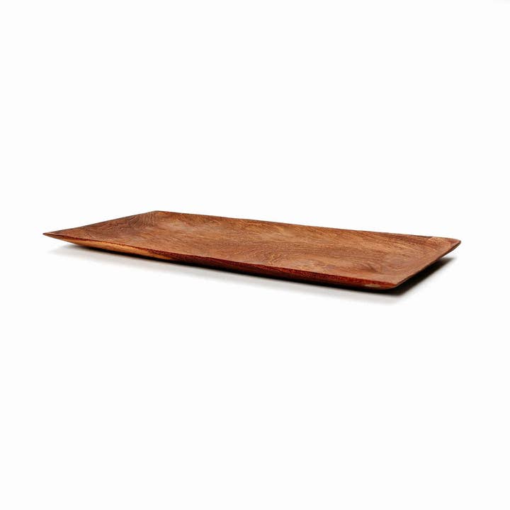 Bazar Bizar Living - Wholesale Decorative plate/dish/bowl - The Teak Root Sushi Plate - M6