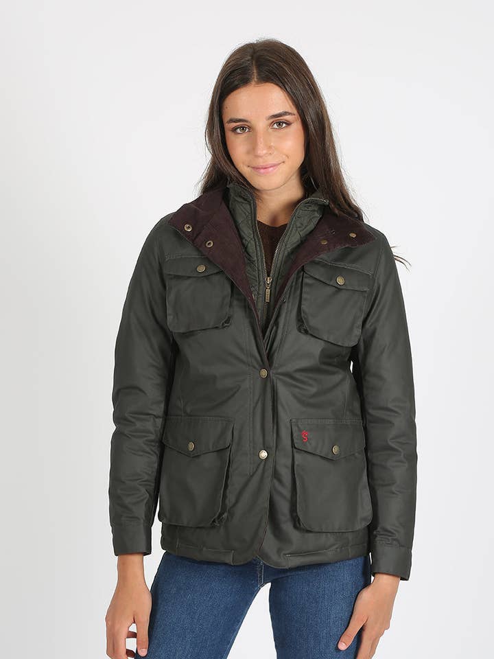 parka cirée KAKI pour la vente par Solera