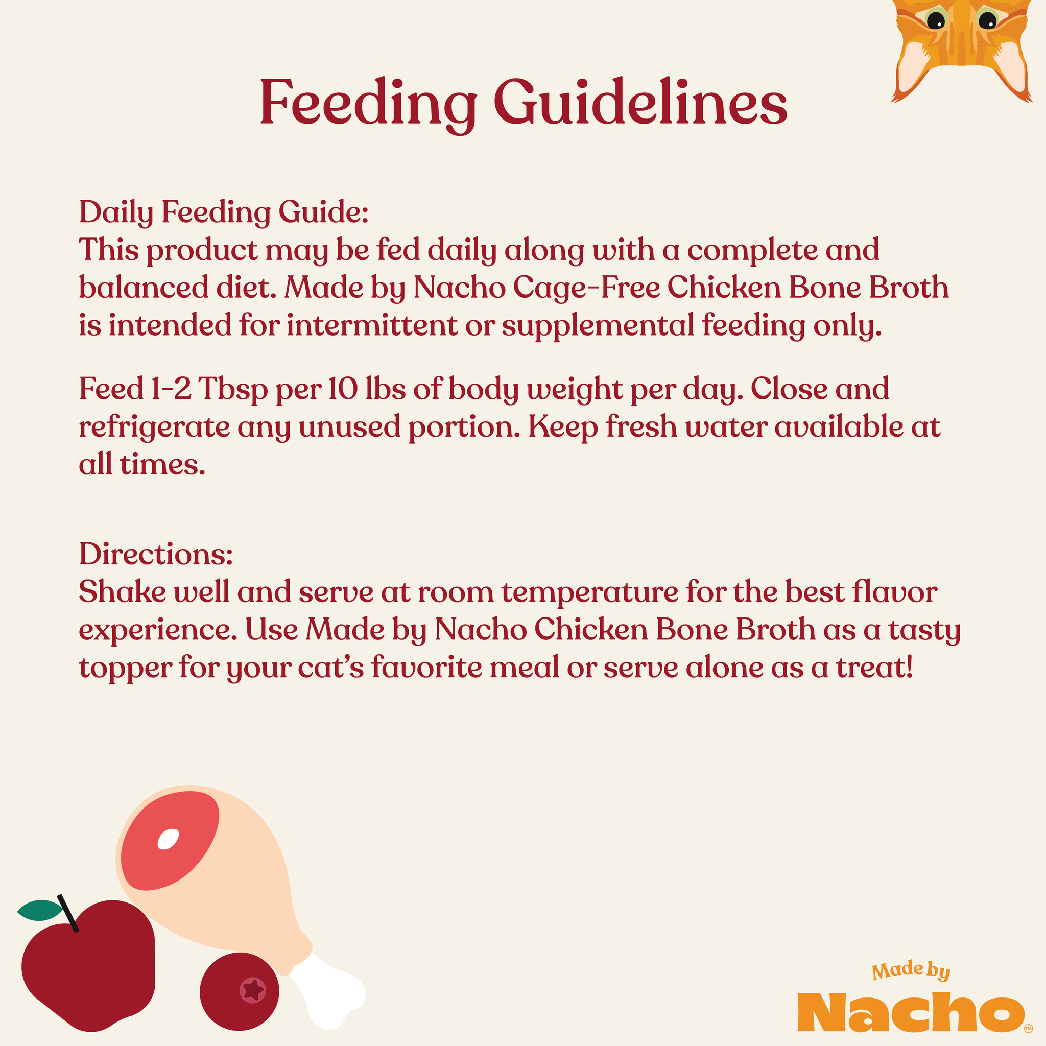 Made By Nacho - Wholesale Pet Food - Cat - Cage-Free Chicken Bone Broth Topper 11oz6